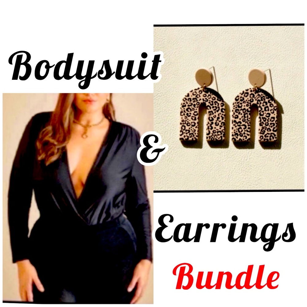PLUS BODYSUIT & EARRINGS BUNDLE DEAL